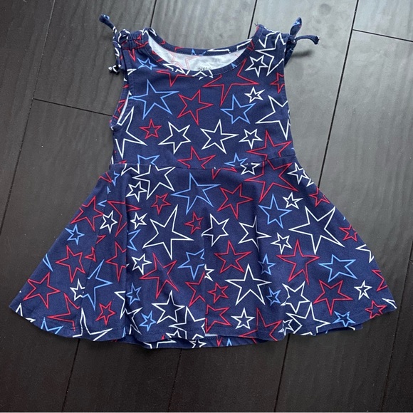 Falls Creek Kids spandex stretchy Star patriotic dress size 18M EUC - Picture 1 of 4